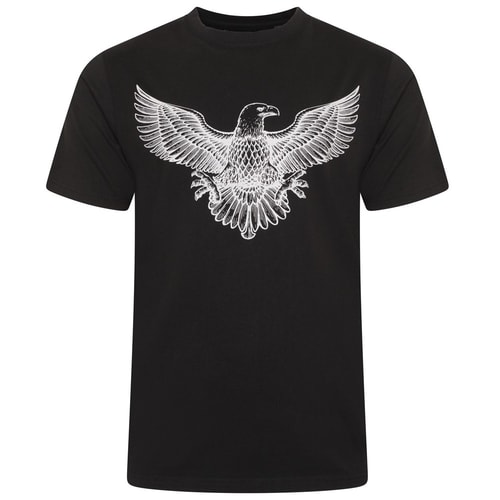 KAM Eagle Print T-Shirt Black